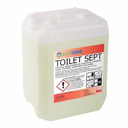 ECO SHINE TOILET SEPT 5L Żel do czyszczenia i wybielania toalet WC Łazienki 